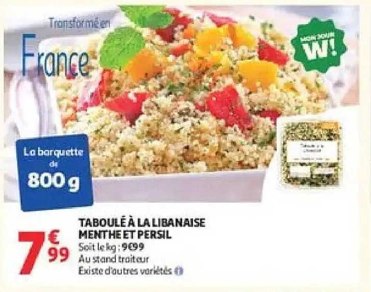 TABOULÉ À LA LIBANAISE MENTHE ET PERSIL