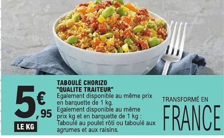 TABOULÉ CHORIZO "QUALITÉ TRAITEUR"