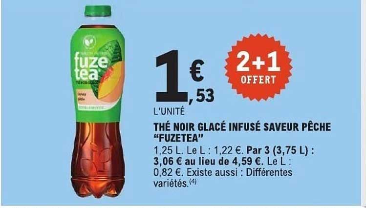 THÉ NOIR GLACÉ INFUSÉ SAVEUR PÊCHE “FUZETEA”
