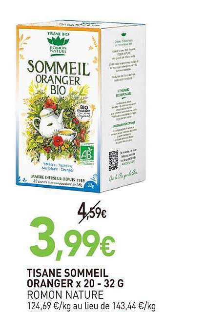 TISANE SOMMEIL ORANGER x 20 - 32 G ROMON NATURE
