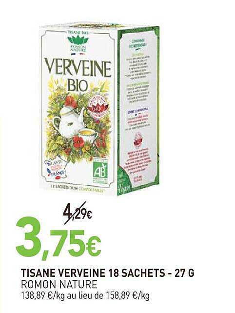 TISANE VERVEINE 18 SACHETS - 27 G ROMON NATURE