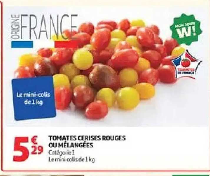 TOMATES CERISES ROUGES OU MÉLANGÉES