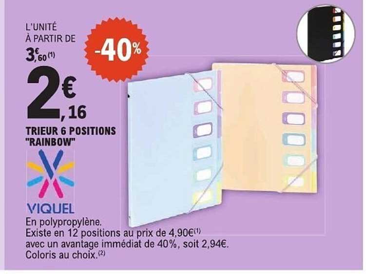 TRIEUR 6 POSITIONS "RAINBOW"
