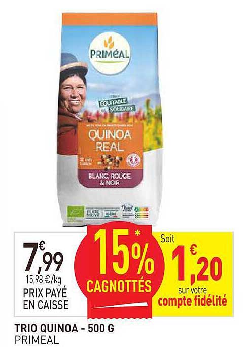 TRIO QUINOA - 500 G PRIMÉAL
