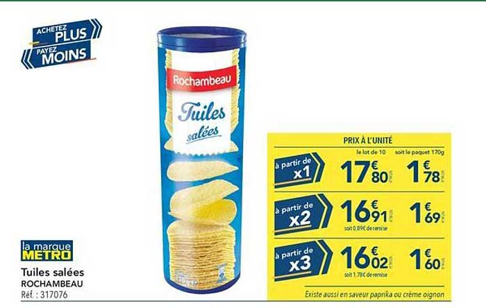 Tuiles salées ROCHAMBEAU Réf. : 317076