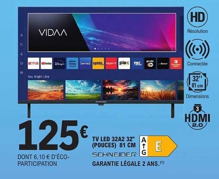 TV LED 32A2 32'' (POUCES) 81 CM