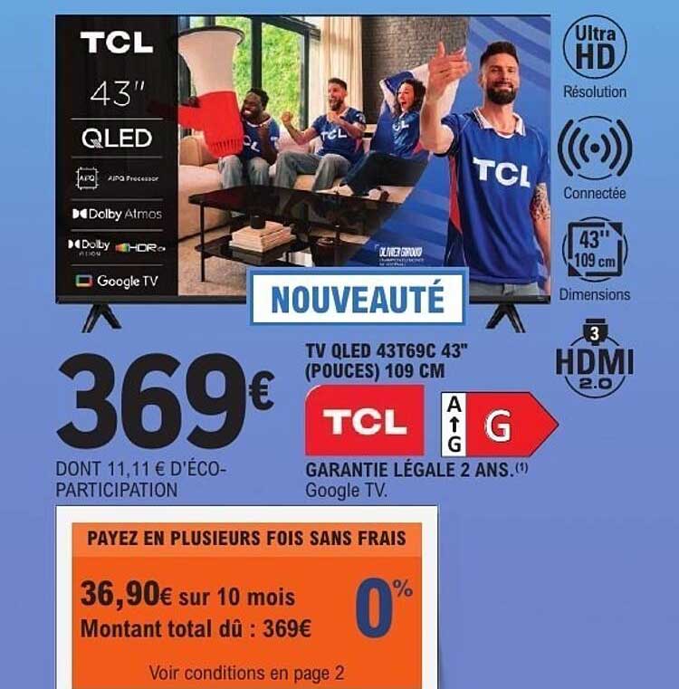 TV QLED 43T69C 43" (POUCES) 109 CM
