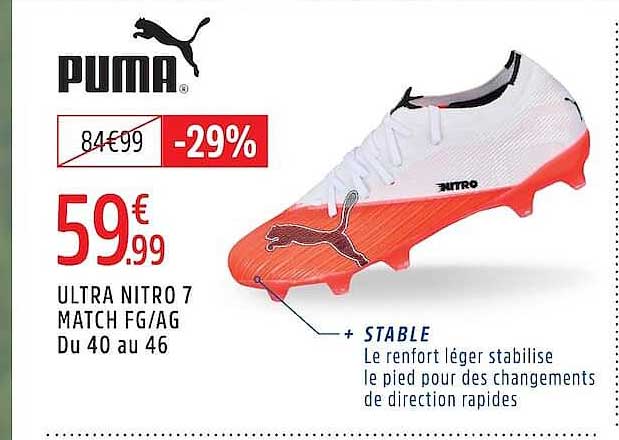 ULTRA NITRO 7 MATCH FG/AG Du 40 au 46