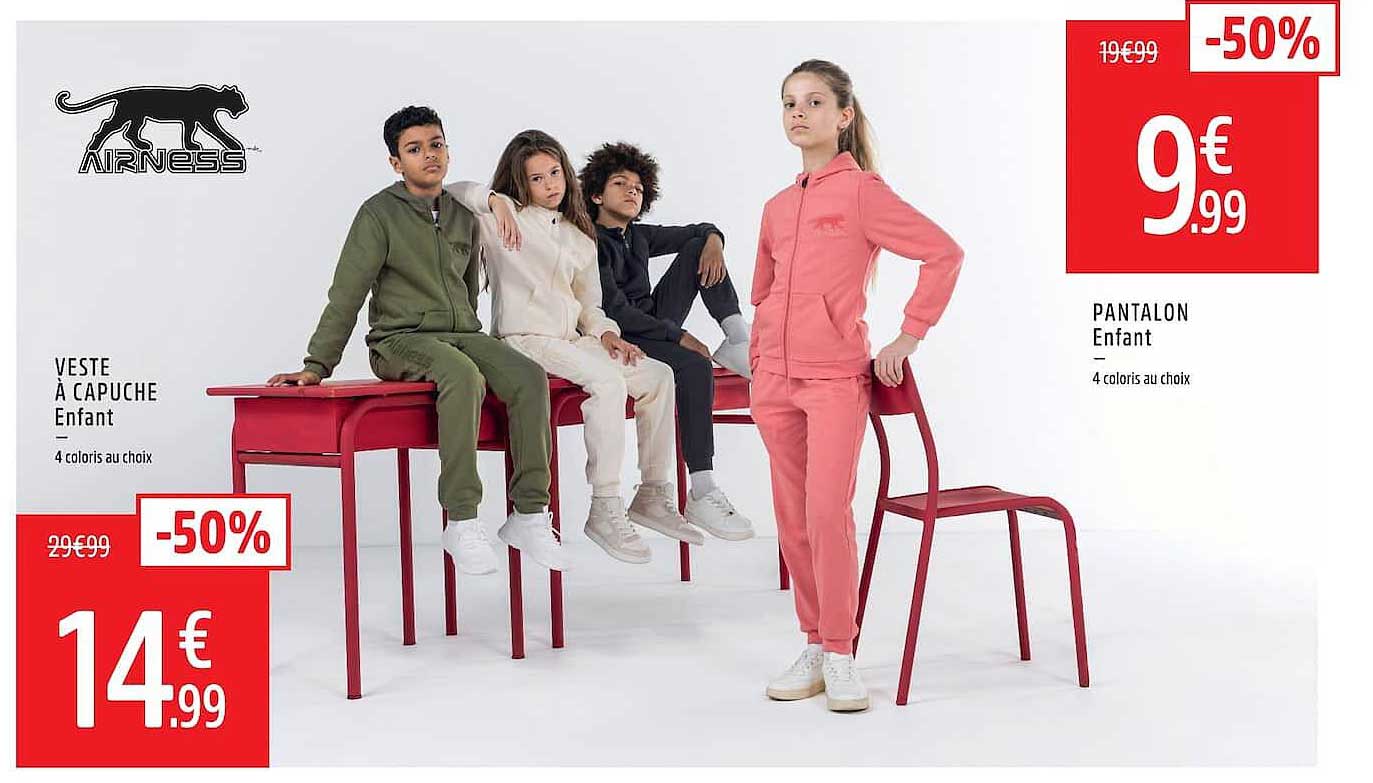 VESTE À CAPUCHE Enfant - 4 coloris au choix