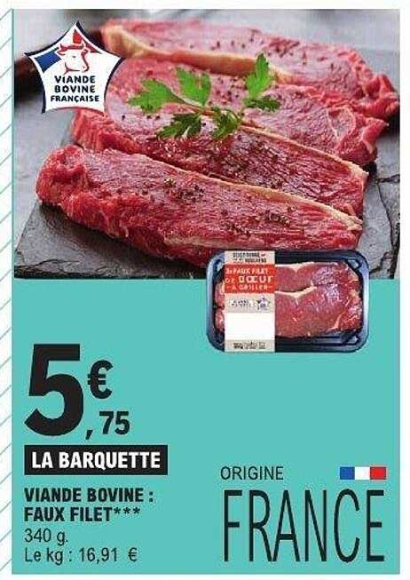 VIANDE BOVINE : FAUX FILET***