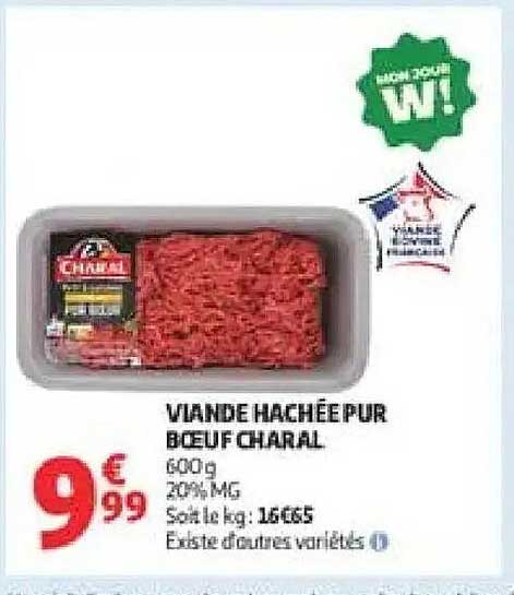 VIANDE HACHÉE PUR BOEUF CHARAL