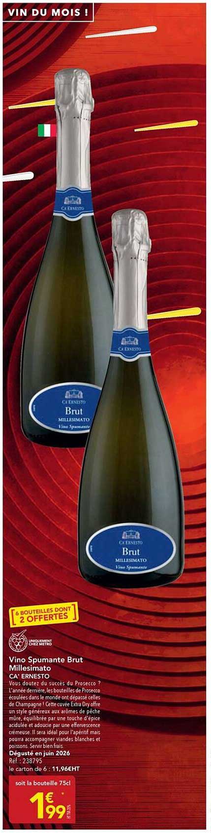 Vino Spumante Brut Millesimato CA'ERNESTO