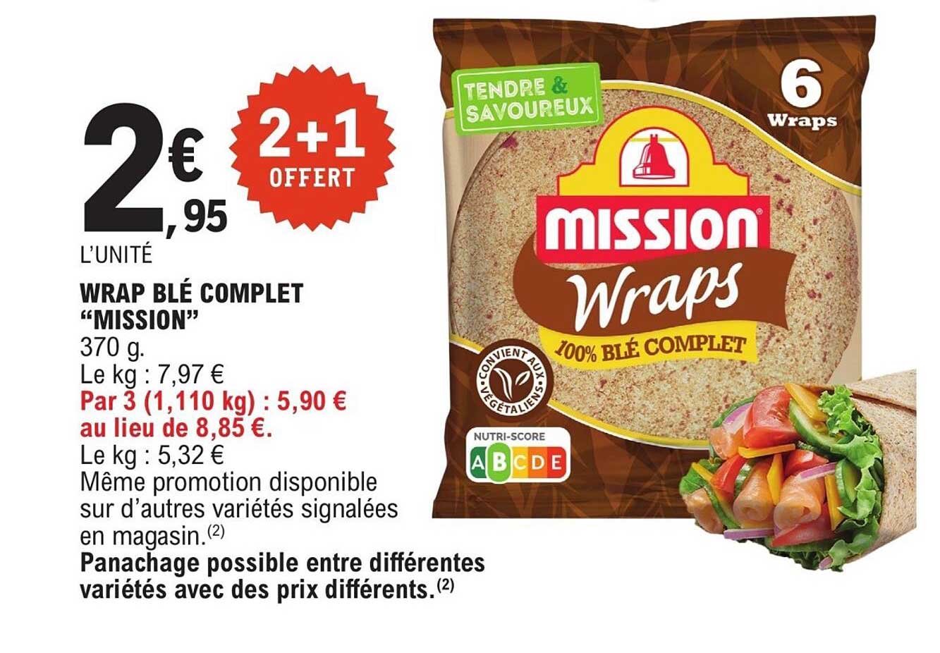 WRAP BLÉ COMPLET “MISSION”