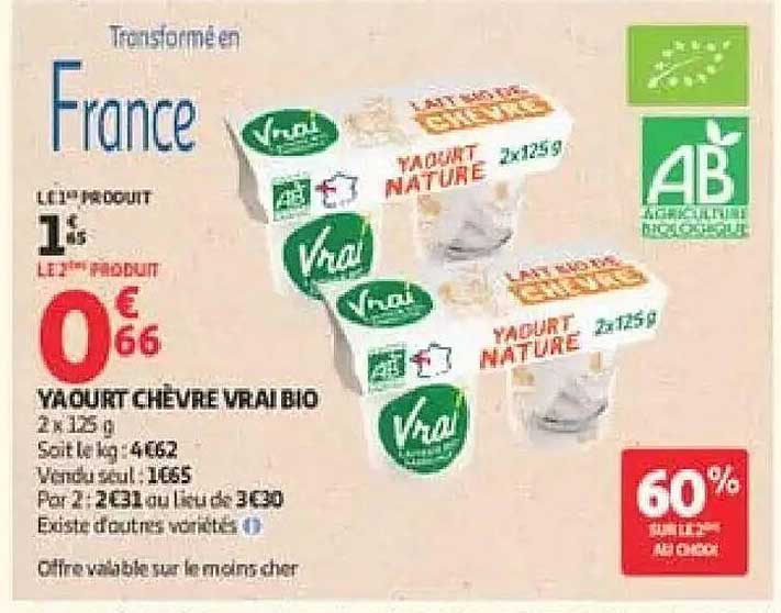 YAOURT CHÈVRE VRAI BIO