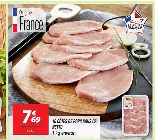 10 CÔTES DE PORC SANS OS NETTO