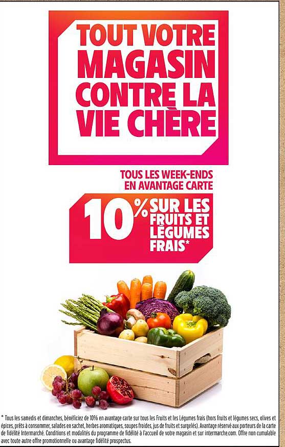 10% SUR LES FRUITS ET LEGUMES FRAIS