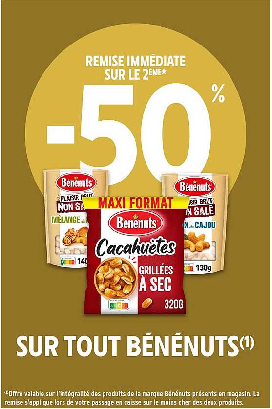 -50 % SUR TOUT BÉNÉNUTS