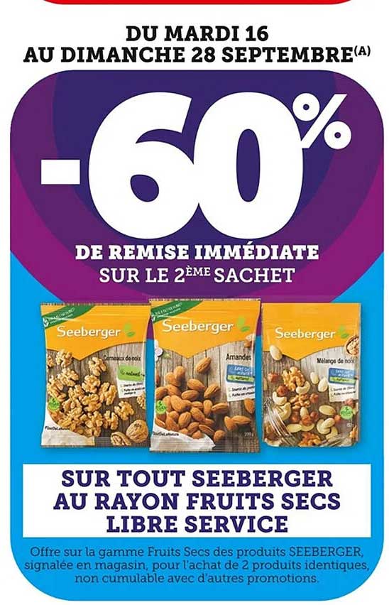 -60% de remise immédiate sur le 2ème sachet