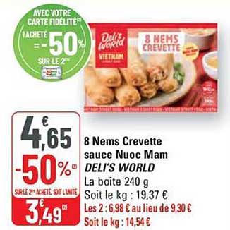 8 Nems Crevette sauce Nuoc Mam DELI’S WORLD