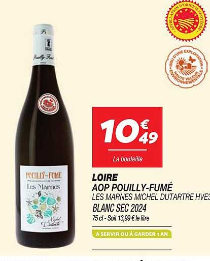 AOP POUILLY-FUMÉ LES MARNES MICHEL DUTARTRE HVES BLANC SEC 2024