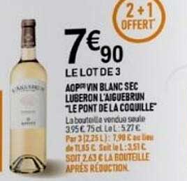 AOP VIN BLANC SEC LUBERON L'AIGUEBRUN "LE PONT DE LA COQUILLE"