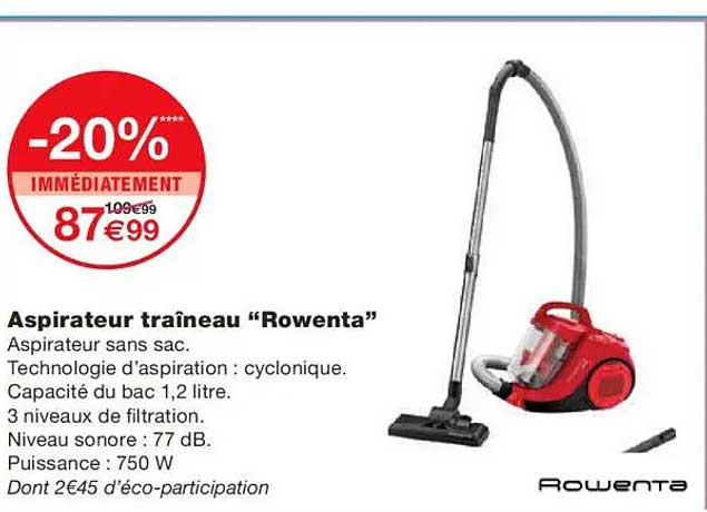 Aspirateur traîneau "Rowenta"