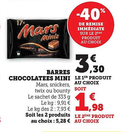 BARRES CHOCOLATEES MINI