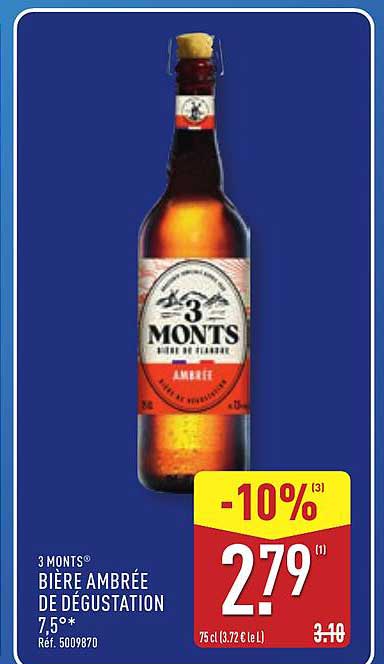 Bière Ambrée de Dégustation 3 Monts