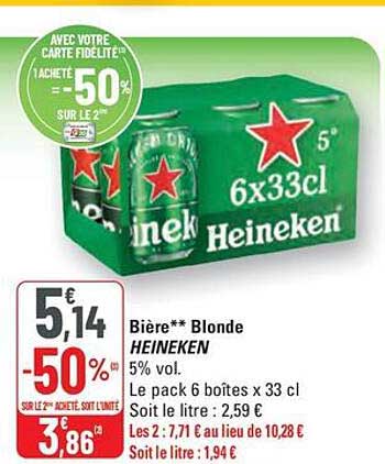 Bière Blonde HEINEKEN