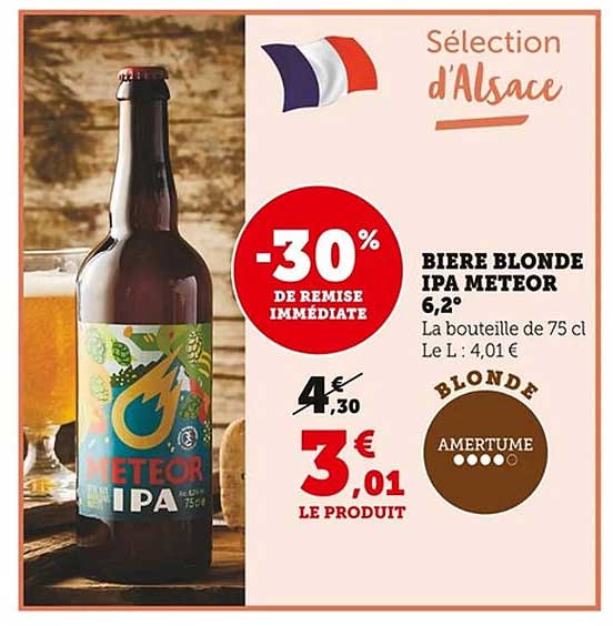 BIERE BLONDE IPA METEOR 6,2°