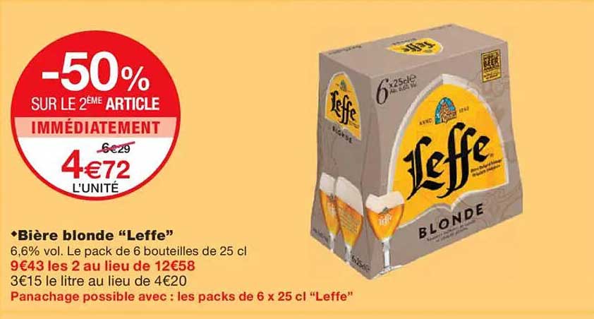 Bière blonde “Leffe”