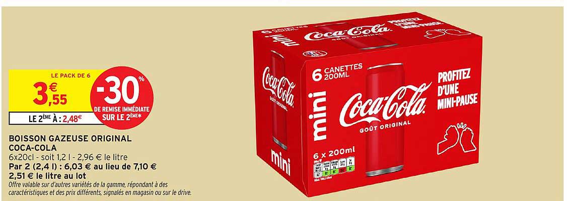 BOISSON GAZEUSE ORIGINAL COCA-COLA