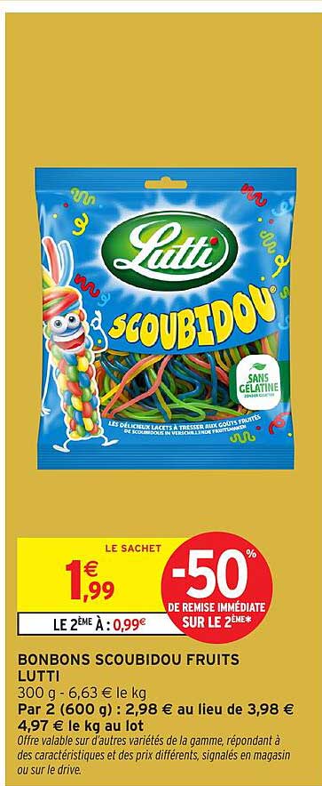 BONBONS SCOUBIDOU FRUITS LUTTI