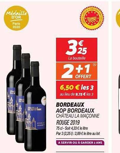 BORDEAUX AOP BORDEAUX CHÂTEAU LA MAÇONNE ROUGE 2019