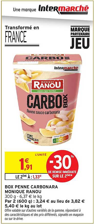 BOX PENNE CARBONARA MONIQUE RANOU