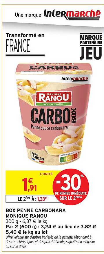 BOX PENNE CARBONARA MONIQUE RANOU