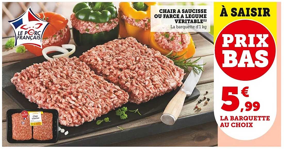 CHAIR À SAUSISSE OU FARCE À LÉGUME VÉRITABLE