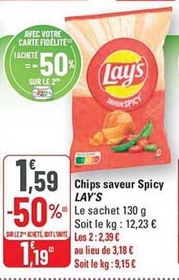 Chips saveur Spicy LAY’S
