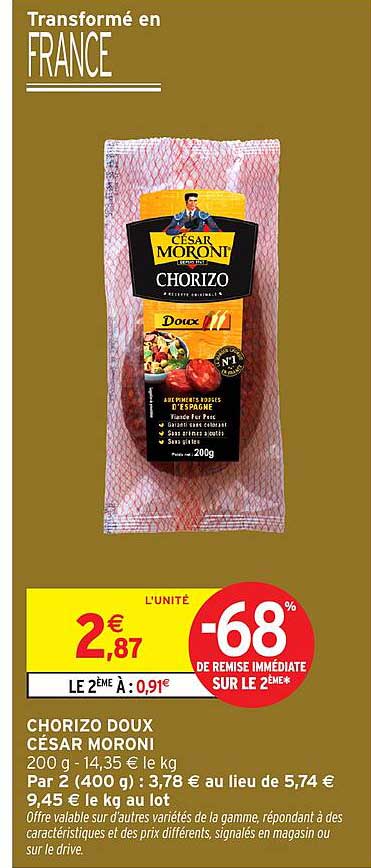CHORIZO DOUX CÉSAR MORONI