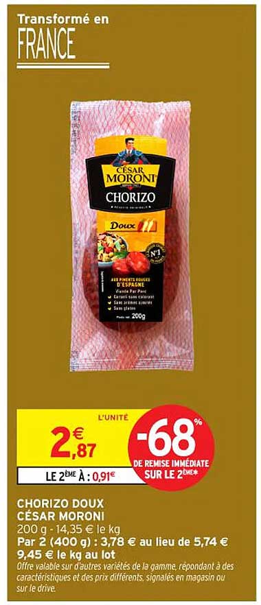 CHORIZO DOUX CÉSAR MORONI