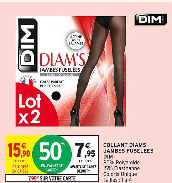 COLLANT DIAMS JAMBE FUSELEES DIM