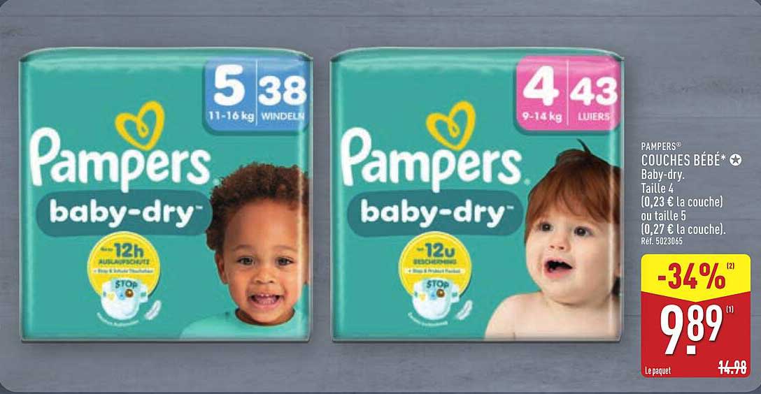 COUCHES BÉBÉ* Baby-dry.