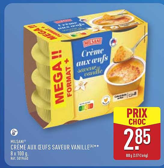 CREME AUX ŒUFS SAVEUR VANILLE