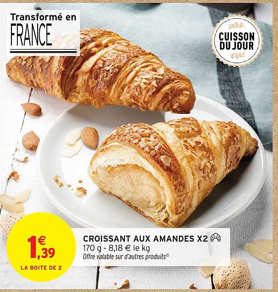 CROISSANT AUX AMANDES X2