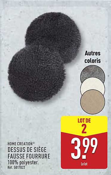 DESSUS DE SIÈGE FAUSSE FOURRURE