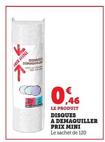 DISQUES A DEMAQUILLER PRIX MINI