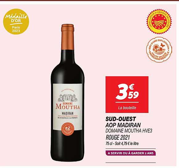 Domaine Moutha HVE3 Rouge 2021