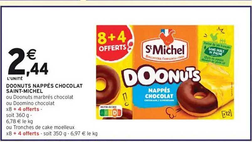 Doonuts nappés chocolat Saint-Michel