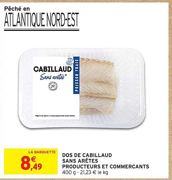 DOS DE CABILLAUD SANS ARÊTES