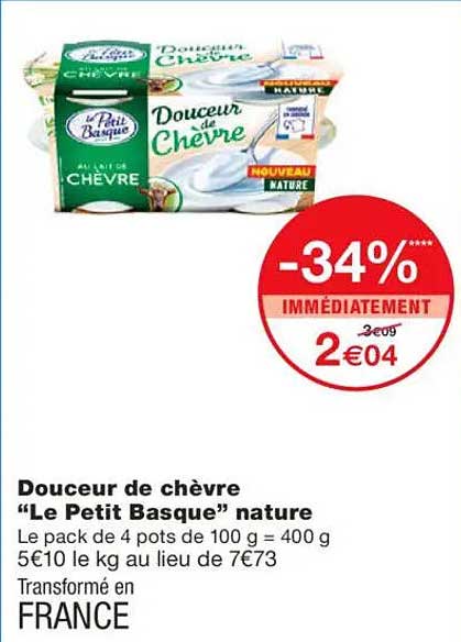 Douceur de chèvre “Le Petit Basque” nature